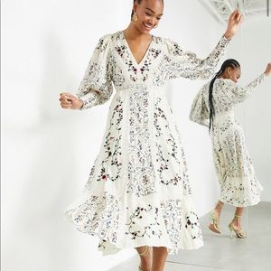 Embroidered Midi Dress